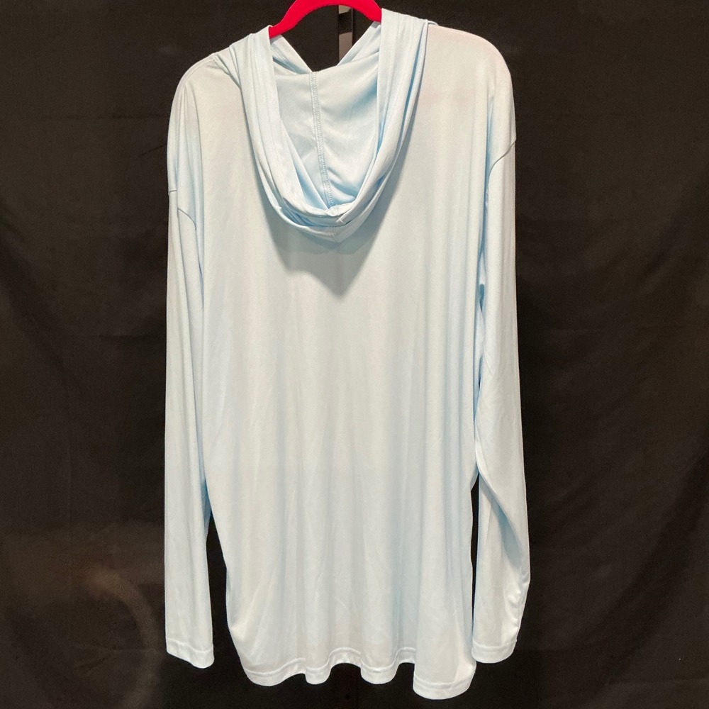 Brackish Life Performance Hoodie Xtreme-Tek 3X Light Blue Chesapeake Bay Fishing - Picture 4 of 7